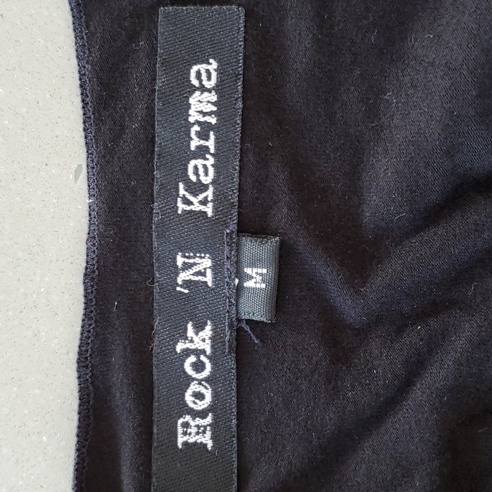 Rock N Karma Peace Love and Karma Black Dress - Size M - Picture 5 of 8